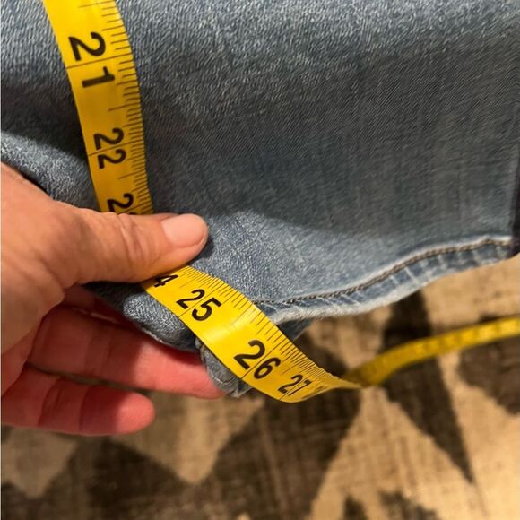 Chico's Blue Ankle Jeans with Black Stripe - Picture 8 of 8